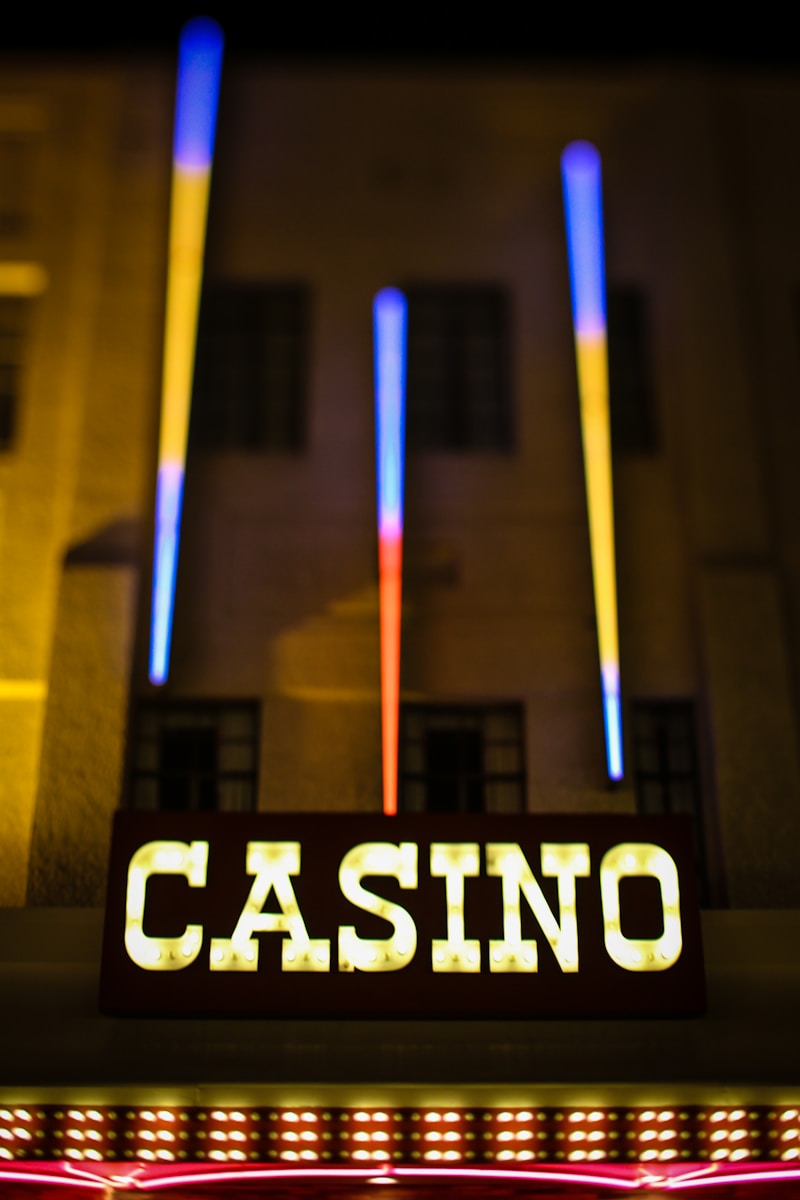 yellow casino neon light
